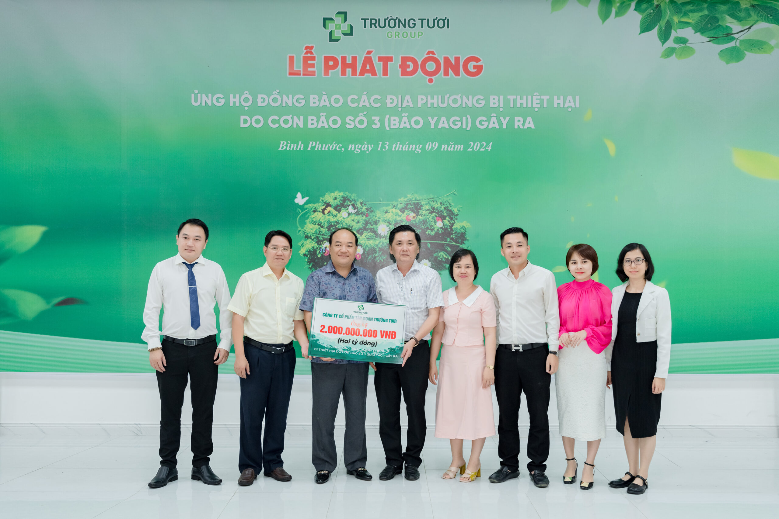 Trường Tươi Group phát động ủng hộ đồng bào khắc phục hậu quả cơn bão số 3